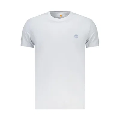 Timberland Azzurro Cotton Mens T-shirt In White