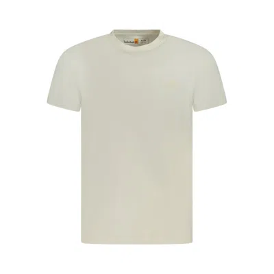 Timberland Beige Cotton Men T-shirt In Neutral