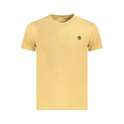 Timberland Beige Cotton Men T-shirt In Yellow