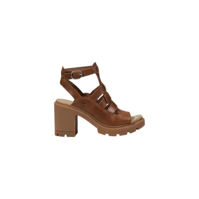 Timberland Beige Leather Sandal In Brown