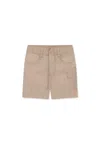 Timberland Beige Shorts For Baby Boy With Logo In Beige