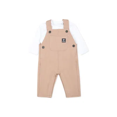 Timberland Beige Trousers For Baby Boy With Logo