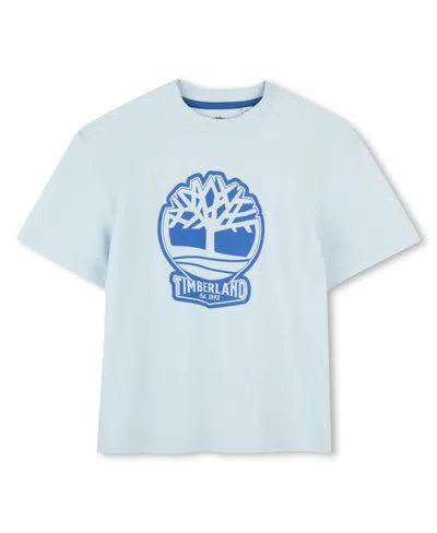 Timberland Kids' Big Boys Short Sleeve T-shirt In Pale Blue