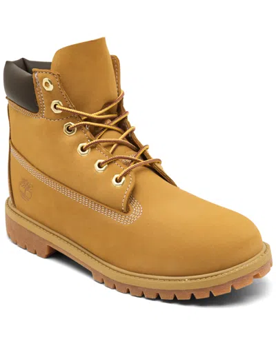Timberland Big Kids 6 Inch Premium Waterproof Boots From Finish Line In Wheat