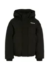 Timberland Black Down Jacket For Boy With Logo In Black