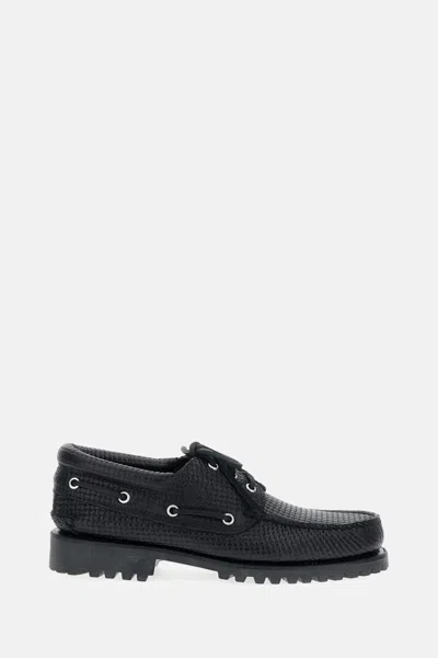 Timberland 45mm Braided Lace-up Loafers In Black