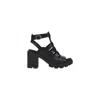 Timberland Black Leather Sandal In Black