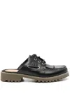 Timberland Black Mules With Lace-up
