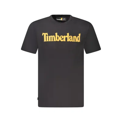 Timberland Black Organic Cotton Men T-shirt In Multi
