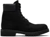 Timberland Brlack Water-proof Boots With Logo Plate In Black