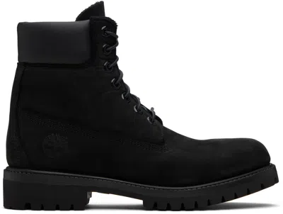 TIMBERLAND BLACK 'TIMBERLAND PREMIUM' 6-INCH WATERPROOF BOOT