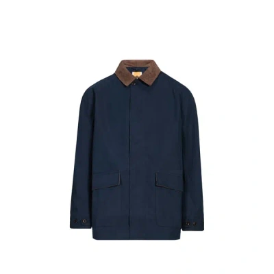 Timberland Blouson Col Classique En Coton Mélangé In Blue