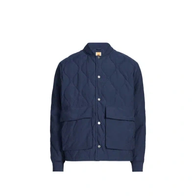 Timberland Blouson Droit En Coton Mélangé In Blue