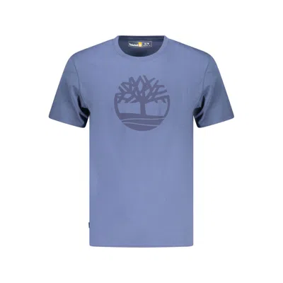 Timberland Blu Cotton Men's T-shirt In Blue