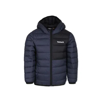 Timberland Kids' Blue Down Jacket For Boy With Logo