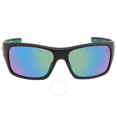 Timberland Blue Green Mirror Wrap Men's Sunglasses Tb9192 02d 65 In Multi