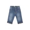 Timberland Blue Jeans For Baby Boy With Logo In Denim