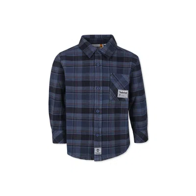 Timberland Kids' Blue Shirt For Boy With Logo