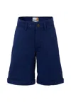 Timberland Blue Shorts For Boy With Logo In Blue