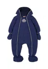 Timberland Blue Snowsuit For Baby Boy With Logo In Blue