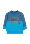 Timberland Blue Sweatshirt For Baby Boy With Logo In Blue