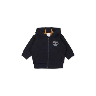 Timberland Blue Sweatshirt For Baby Boy With Tree Print