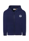 Timberland Blue Sweatshirt For Boy With Tree In Blue