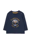 Timberland Blue T-shirt For Baby Boy With Logo In Blue