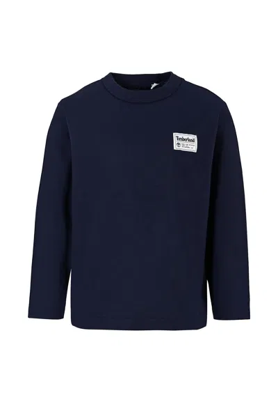 Timberland Kids' Blue T-shirt For Boy With Logo