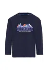 Timberland Blue T-shirt For Boy With Logo In Blue