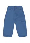 Timberland Blue Trousers For Baby Boy With Patch In Blue