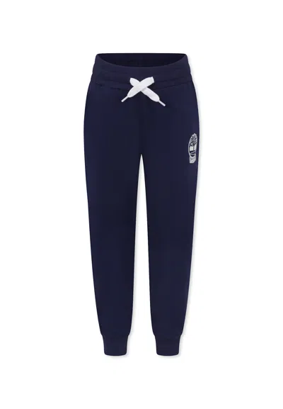 Timberland Kids' Blue Trousers For Boy With Logo