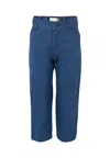 Timberland Blue Trousers For Boy With Patch In Blue