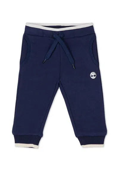 Timberland Blue Trouurs For Baby Boy With Logo