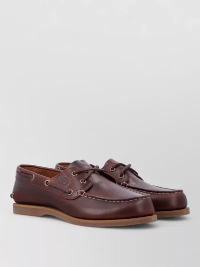 Timberland Boat Loafer Shoe Moc Toe Rubber Sole