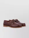 Timberland Marine-inspired Bordeaux Boat Shoes With Decorative Lacing In Brown