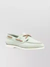 Timberland Boat Shoe With Lace Detail And Moc Stitching In White