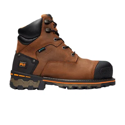 Pre-owned Timberland Boondock 6 Inch Composite Toe Waterproof Work Boot 'brown Oiled Distressed' | Men's Size