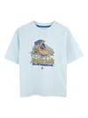 Timberland Boot-graphic Cotton T-shirt In Blue