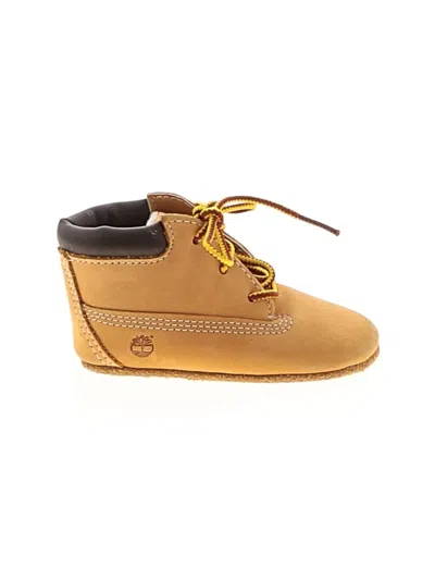 Pre-owned Timberland Kids' Booties In Tan