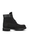 Timberland Brlack Water-proof Boots With Logo Plate In Black