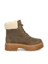 Timberland Stone Street Faux-fur Platform Boots In Brown