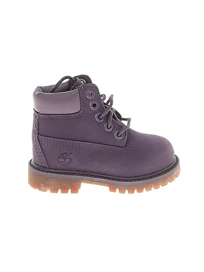Pre-owned Timberland Kids' Boots In Purple
