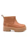Timberland 45mm Platform Leather Boots In Brown