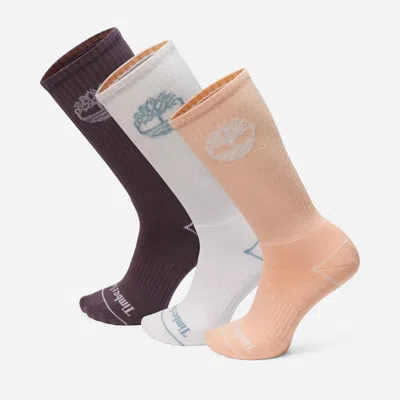 Timberland Bowden 3-pack Full Cushion Crew Sock In Multi