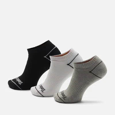 Timberland Bowden 3-pack Full Cushion No-show Sock In Grey