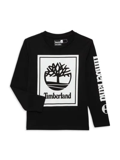 Timberland Babies' Boy's Logo Tee In Black