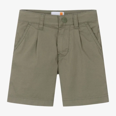 Timberland Kids' Boys Green Cotton Chino Shorts