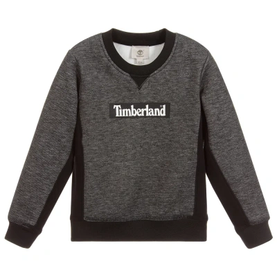 Timberland Kids' Boys Grey Fleece Sweatshirt In Gray