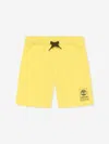 Timberland Boys Logo Bermuda Shorts In Yellow